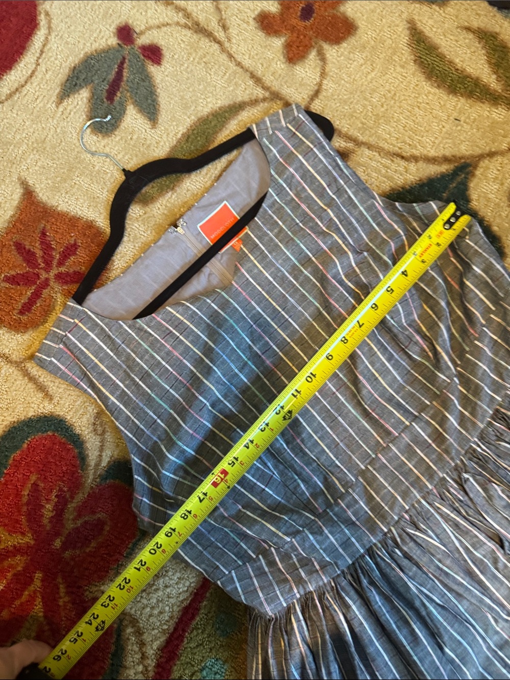 Modcloth "Fabulous Fit and Flare" in Grey Stripes - Picture 10 of 14